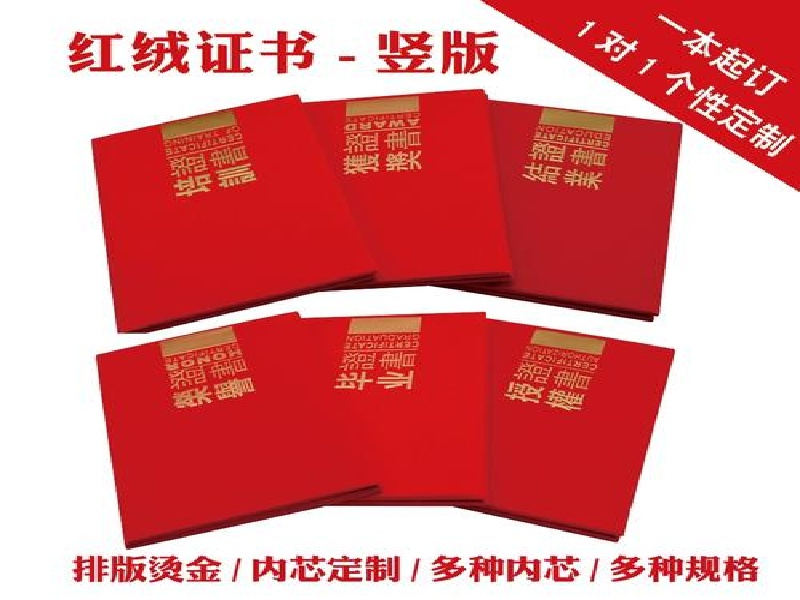 定制证书定制-红金大气喜庆风